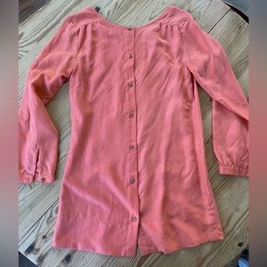 Hurley long tunic length top or slip dress 100% silk small